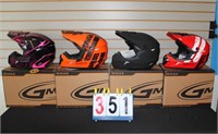 FOUR(4) GMAX ADULT SIZE SMALL HELMETS