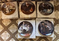 5 Rockwell Heritage Society Collector's Plates