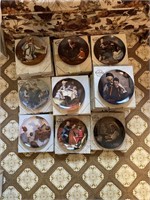 9 Rockwell Heritage Society Collector's Plates