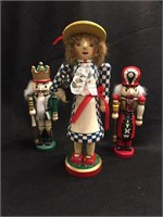 Lot of 4 Old Wooden Nutcrackers