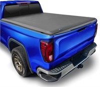 Tyger Auto T1 Soft Roll Up Truck Bed Cover, Black