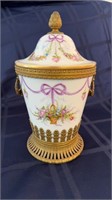 Antique French Sevres  porcelain covered cabinet