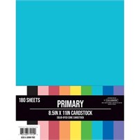 SR1624  ColorbÃ¶k Primary Cardstock, 8.5" x 11" 18