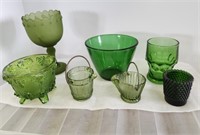 Green Glass Items,