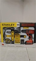 Stanley/ Black & Decker drill/driver & 65pc kit