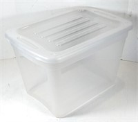 NEW 39L Clear Storage Bin w/Clear Lid