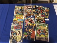 (10) Vintage Thor Marvel Comic Books