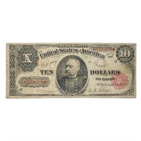 FR. 368 1890 $10 SHERIDAN TREASURY NOTE VF
