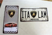 Lamborghini License Plate & Tin Sign