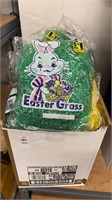 Box Lot of Easter Grass and Eggs