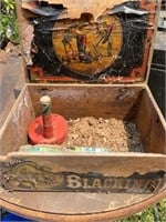 Blacking box with oil spout