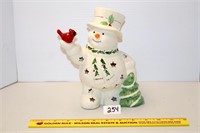 Lenox Happy Holly-Days snowman light up figurine,