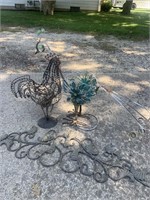 Peacock, chicken wall placque