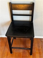 Short Black Wooden Chair