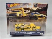 HOT WHEELS TEAM TRANSPORT RETRO RIG & FUNNY CAR