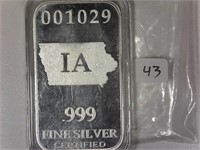 IA One Ounce Silver Bar