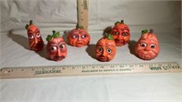 Pumpkins (6) 2 inch tall