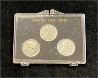 Wartime Steel Cents PDS Set in Plastic Holder
