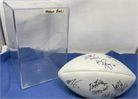 Chicago Bears Autographed Football w plastic case
