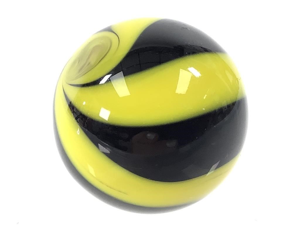 1 9/32" Bumblebee Swirl Marble - Contemporary