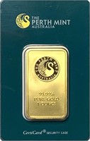 1oz Perth Mint Gold Bullion Bar 07-12