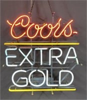 Coors Extra Gold Neon Advertising Sign
