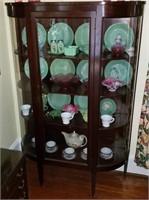 Antique Solid Mahogany Curio by Paine of Boston