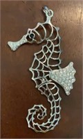 Vintage Silver "Sea Horse" Pin - Costume