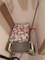 Floral ottoman and stool with top tool