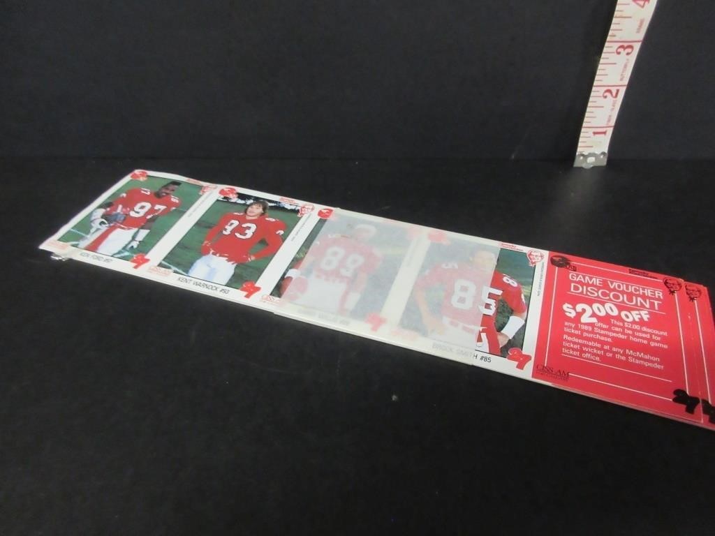 UNCUT SET OF CFL-KFC FOOTBALL CARDS