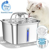 WF5066  Ophanie Stainless Steel Cat Water Fountain