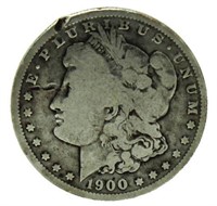 1900-O Morgan Silver Dollar - Rim Clip