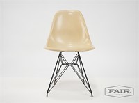 Beige Herman Miller Shell Chair, Eiffel Base