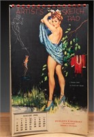 Artist's Sketch Pad 1951 Pin-Up Calendar- Elliott