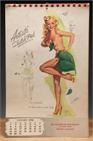 Artist's Sketch Pad 1950 Pin-Up Calendar- Elliott