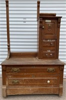 Antique Solid Oak Gentlemen's Dresser