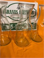 3 Glass Jugs/Jars 10” tall