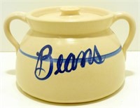 * Vintage "Beans" Bean Pot w/ Lid