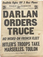 WWII 1942 Daily Mirror Original Vintage Newspaper