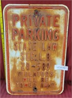 STEEL PRIVATE PARKING SIGN