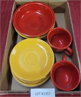 9 PCS OF FIESTAWARE DISHES