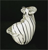 Hand Blown Art Glass Zebra