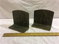 BRASS ABRAHAM LINCOLN BOOK ENDS