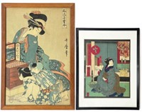 2 Japanese Woodblock Prints, inc. Kitagawa Utamaro