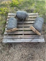 3 large rolls barbless wire