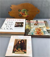 Cook books and kitchen decor