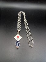 Hand Crafted .925 Silver Pendent w/ Stone