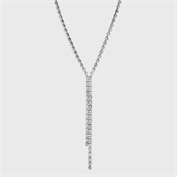 Crystal Y Line Necklace   Wild Fable  Silver
