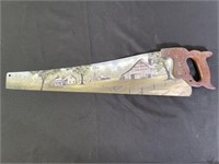 Hand Painted Hand Saw By D. Major
