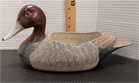 Ceramic duck planter.  11 x  5.5 inches
